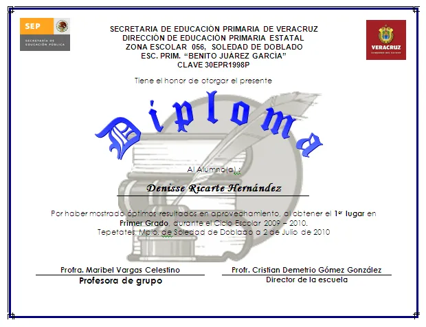 Conejo Pirata: Diploma