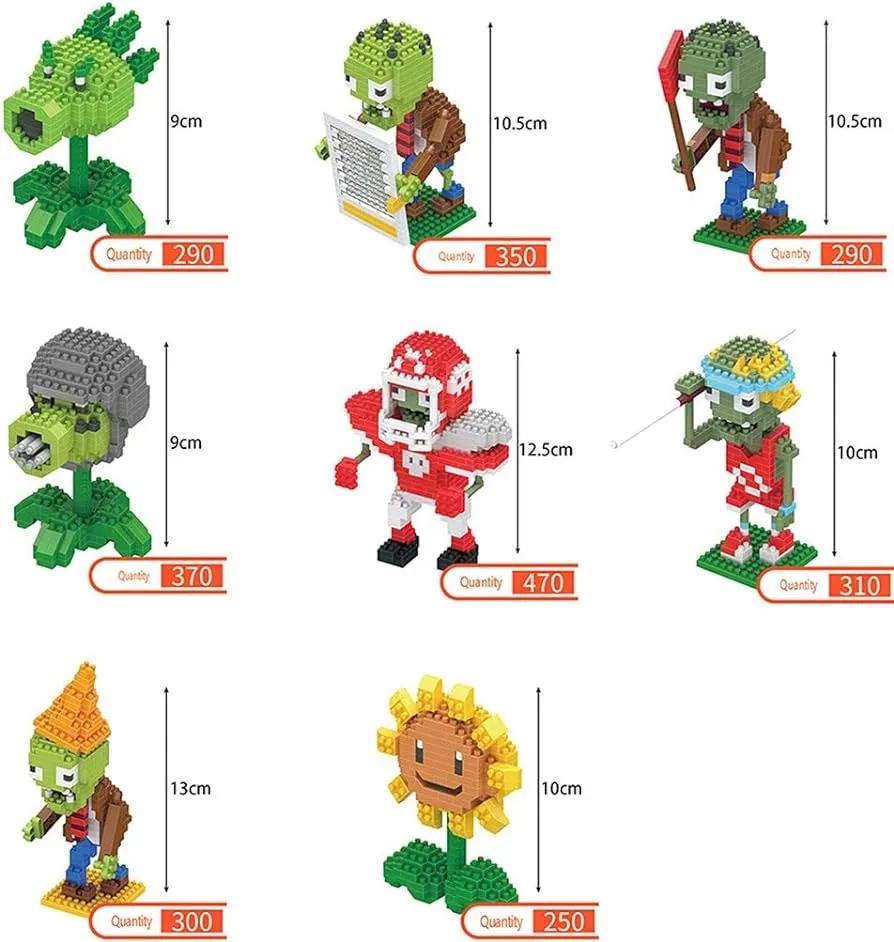 Plants vs Zombies-Building Blocks for Kid-Nano Los bloques de DIY juguetes educativos-Plants vs Zombies juguete for los coleccionistas y entusiastas de la Plantas contra Zombis miniatura bloques de co : Amazon.com.mx: Juguetes