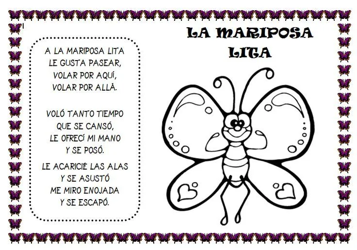 Plastificando ilusiones: Poesía de la primavera "La mariposa Lita ...