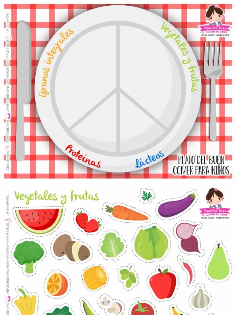 Plato Del Buen Comer - Actividad Recortable | PDF Plato Del Buen Comer - Actividad Recortable | PDF
