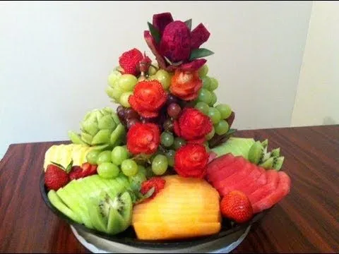 Cómo hacer un platon de frutas para una fiesta o regalo #1 - DIY ... Cómo hacer un platon de frutas para una fiesta o regalo #1 - DIY ...
