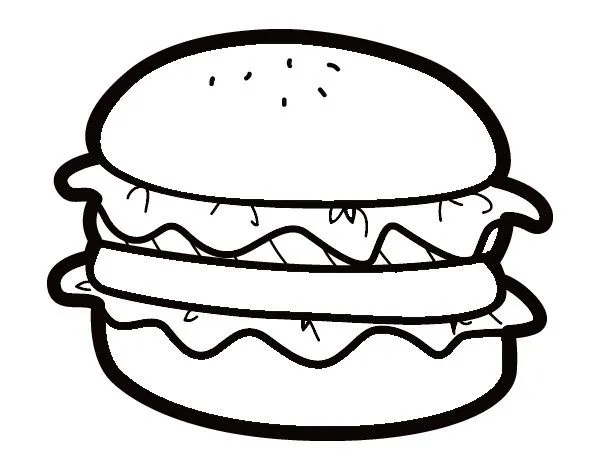 dibujo-de-hamburguesa-para- ...