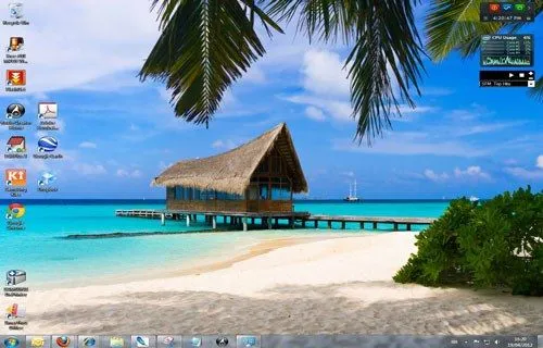Playa paradisíaca en tu escritorio | Software, utilidades, temas ...
