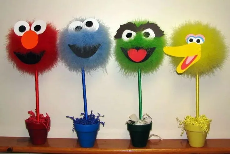 Centro de mesa Big Bird - Plaza Sesamo. | Ideas plaza sesamo ...