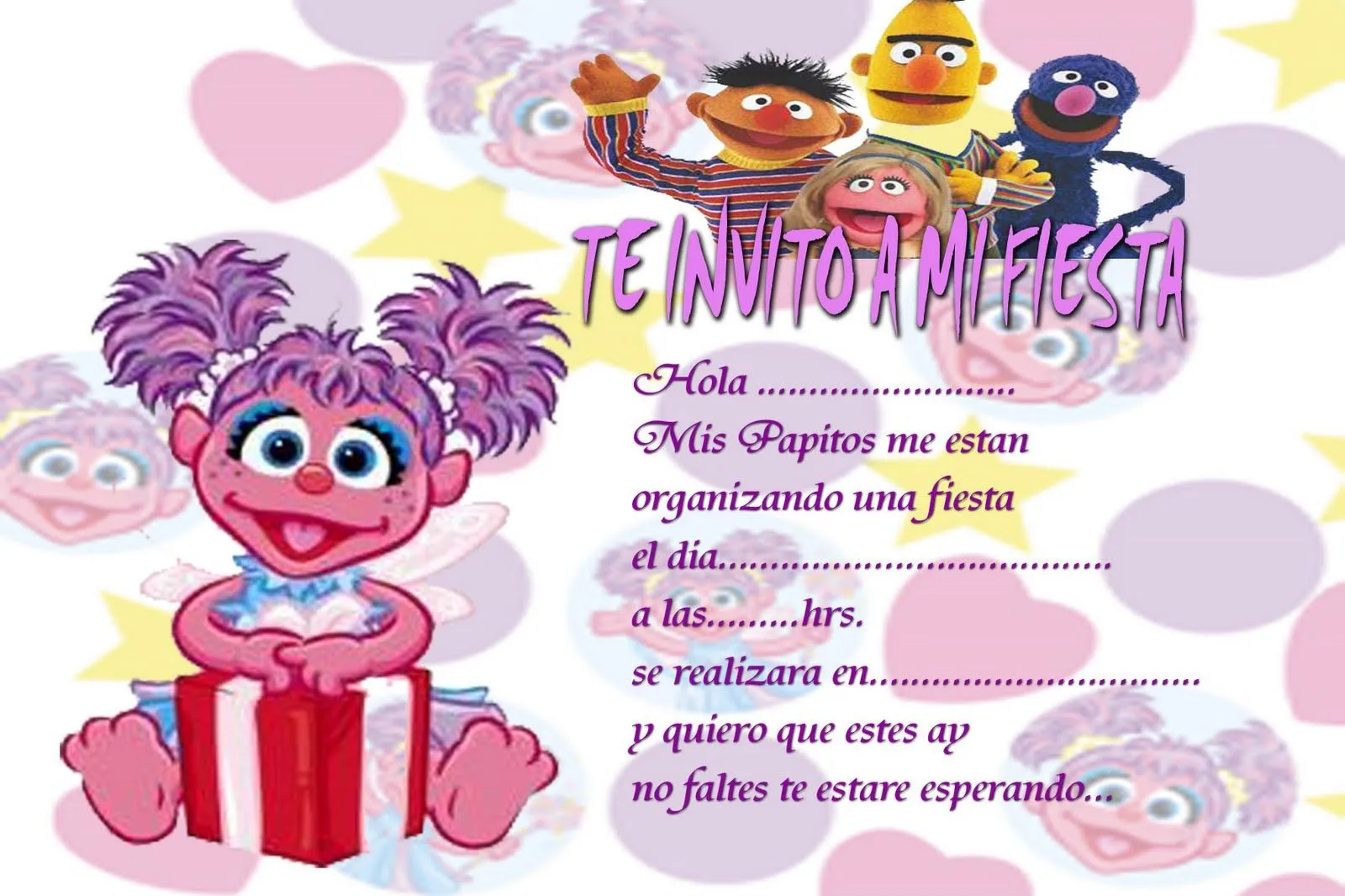 plaza sesamo | Tarjetas de cumpleaños para imprimirTarjetas de ...