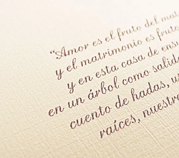PLIEGUES Diseño en Papel: Frases para Partes de Matrimonio