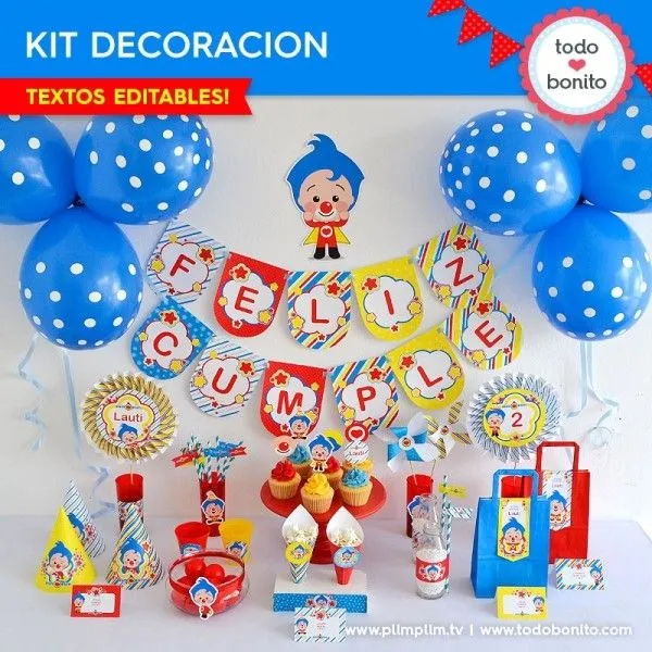 Plim Plim: decoración de fiesta para imprimir - Todo Bonito Plim Plim: decoración de fiesta para imprimir - Todo Bonito