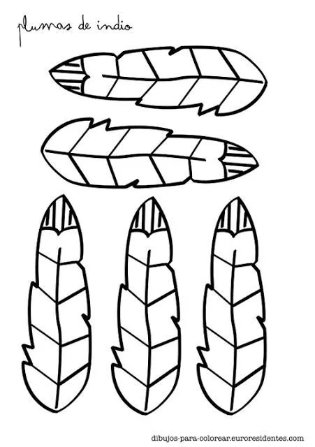 Plumas de indio para colorear. http://dibujos-para-colorear ... Plumas de indio para colorear. http://dibujos-para-colorear ...