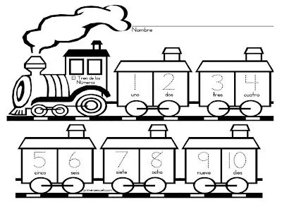 Material pedagógico Dixie Andaur: Tren de Números
