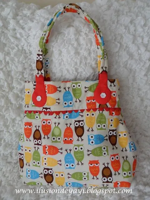 De Todo Un Poco: BOLSO CON BÚHOS