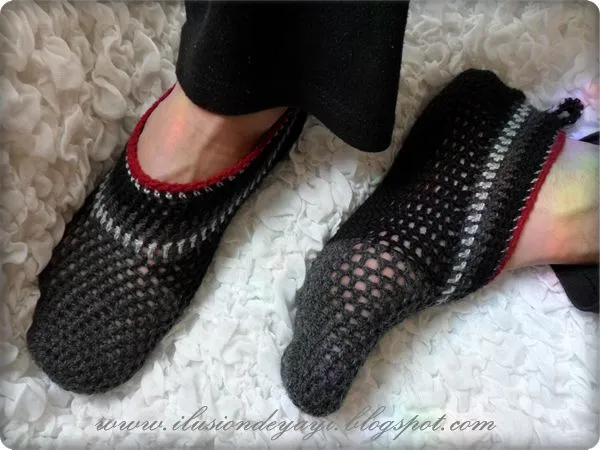 De Todo Un Poco: TUTORIAL: SLIPPERS PARA HOMBRE