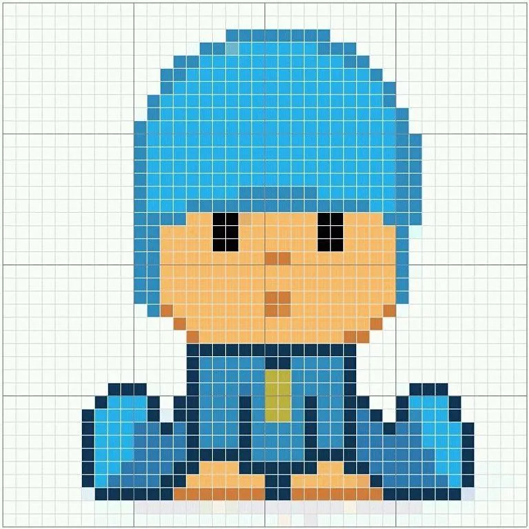 Pocoyo punto de cruz - Imagui