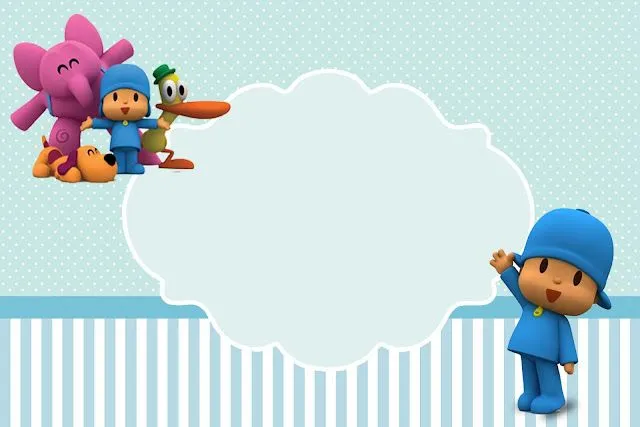Pocoyo - Kit Completo com molduras para convites, rótulos para ... Pocoyo - Kit Completo com molduras para convites, rótulos para ...