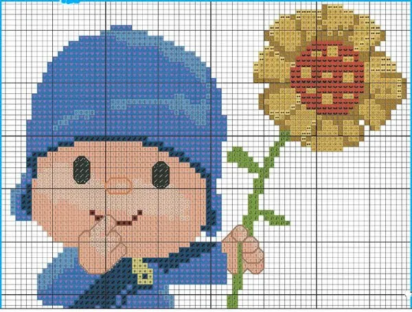 Pocoyo en punto de cruz | Nuevos gráficos gratis Pocoyo en punto de cruz | Nuevos gráficos gratis