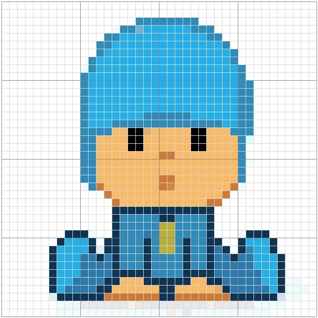Busco a Pocoyo - Elly para hacer en hama midi