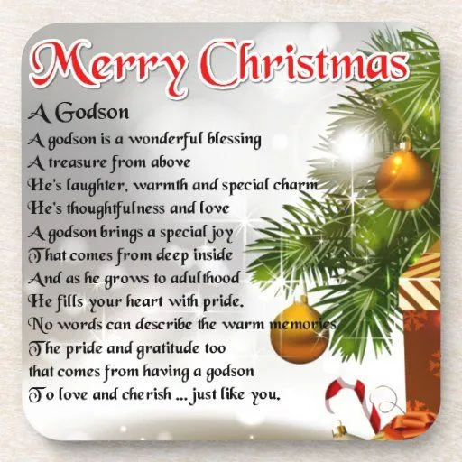 Poema del ahijado - diseño del navidad posavaso | Zazzle Poema del ahijado - diseño del navidad posavaso | Zazzle