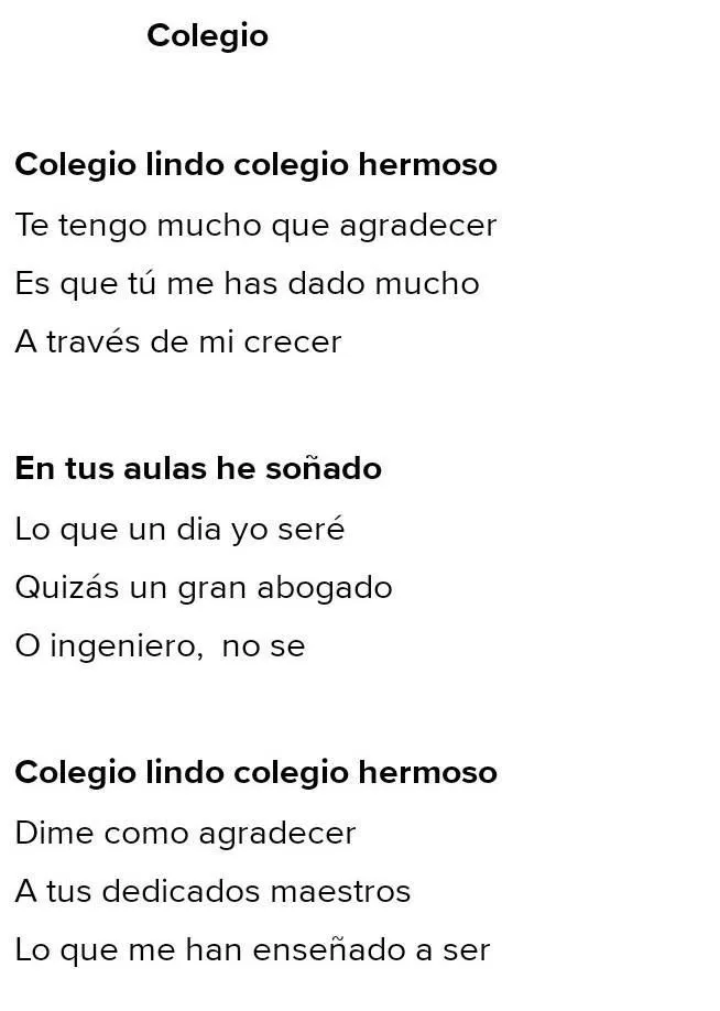 un poema sobre el aniversario del colegio con rima - Brainly.lat un poema sobre el aniversario del colegio con rima - Brainly.lat