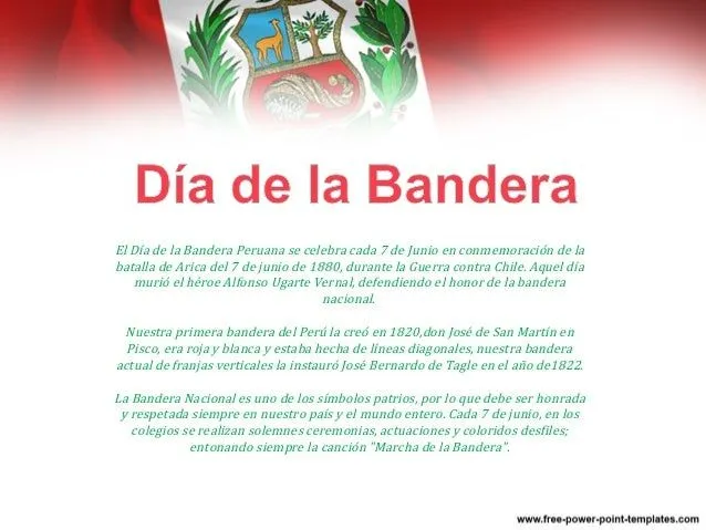 Poema del dia de la bandera peruana - Imagui