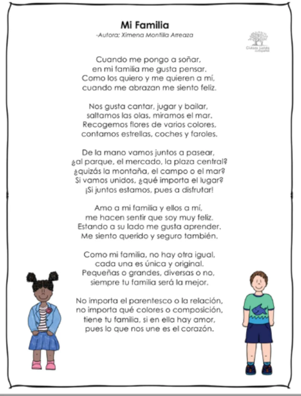 Poema Mi Familia – Clases Listas