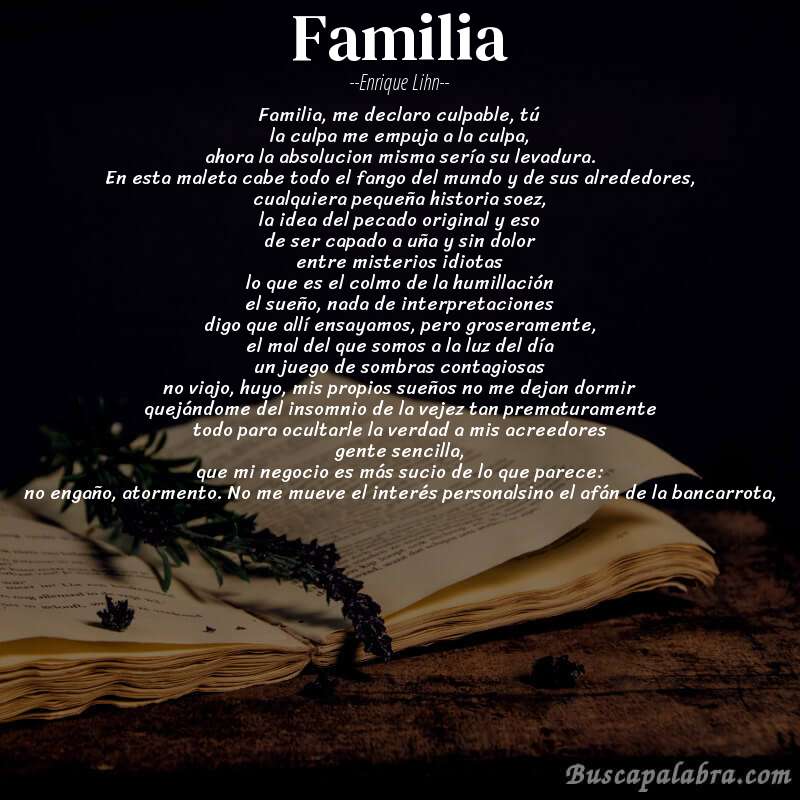 Poema Familia de Enrique Lihn - Análisis del poema Poema Familia de Enrique Lihn - Análisis del poema