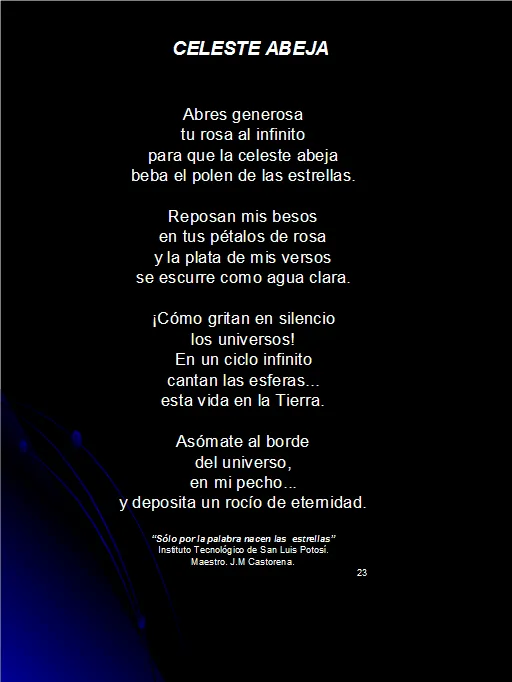 Poema: Sólo por la palabra nacen las estrellas. - Monografias.com