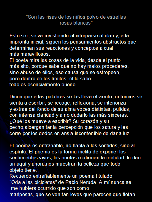 Poema: Sólo por la palabra nacen las estrellas. - Monografias.com