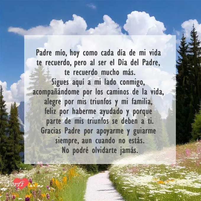 Poema para recordar y agradecer a mi Padre