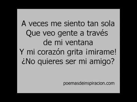 Poema - A veces me siento tan sola - YouTube