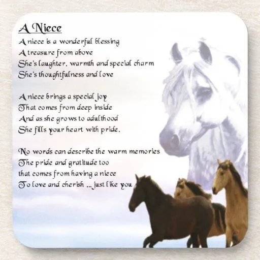 Poema de la sobrina - caballos posavasos | Zazzle