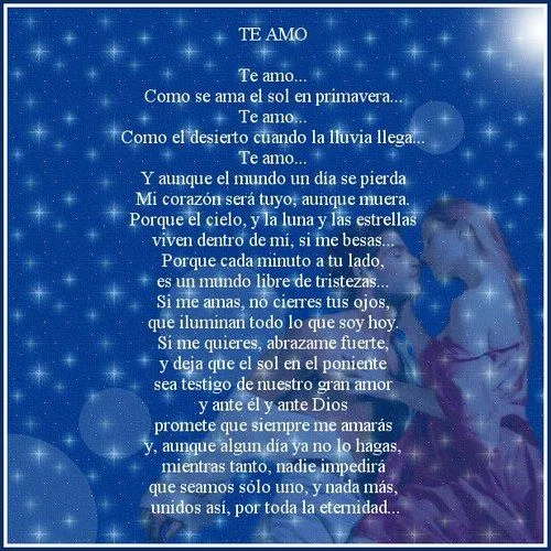 Poemas de te amo - Imagui