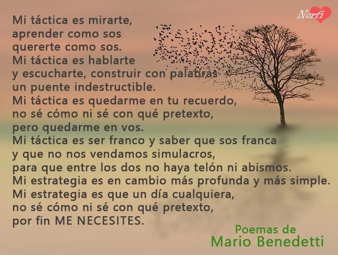 Poemas de amor de Mario Benedetti