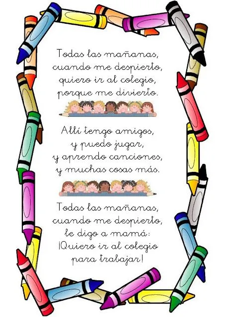 Poemas para mi colegio en su aniversario - Imagui