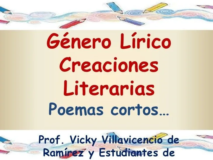 Poemas cortos 7ºaño