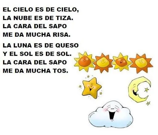 Una poesia corta infantil - Imagui