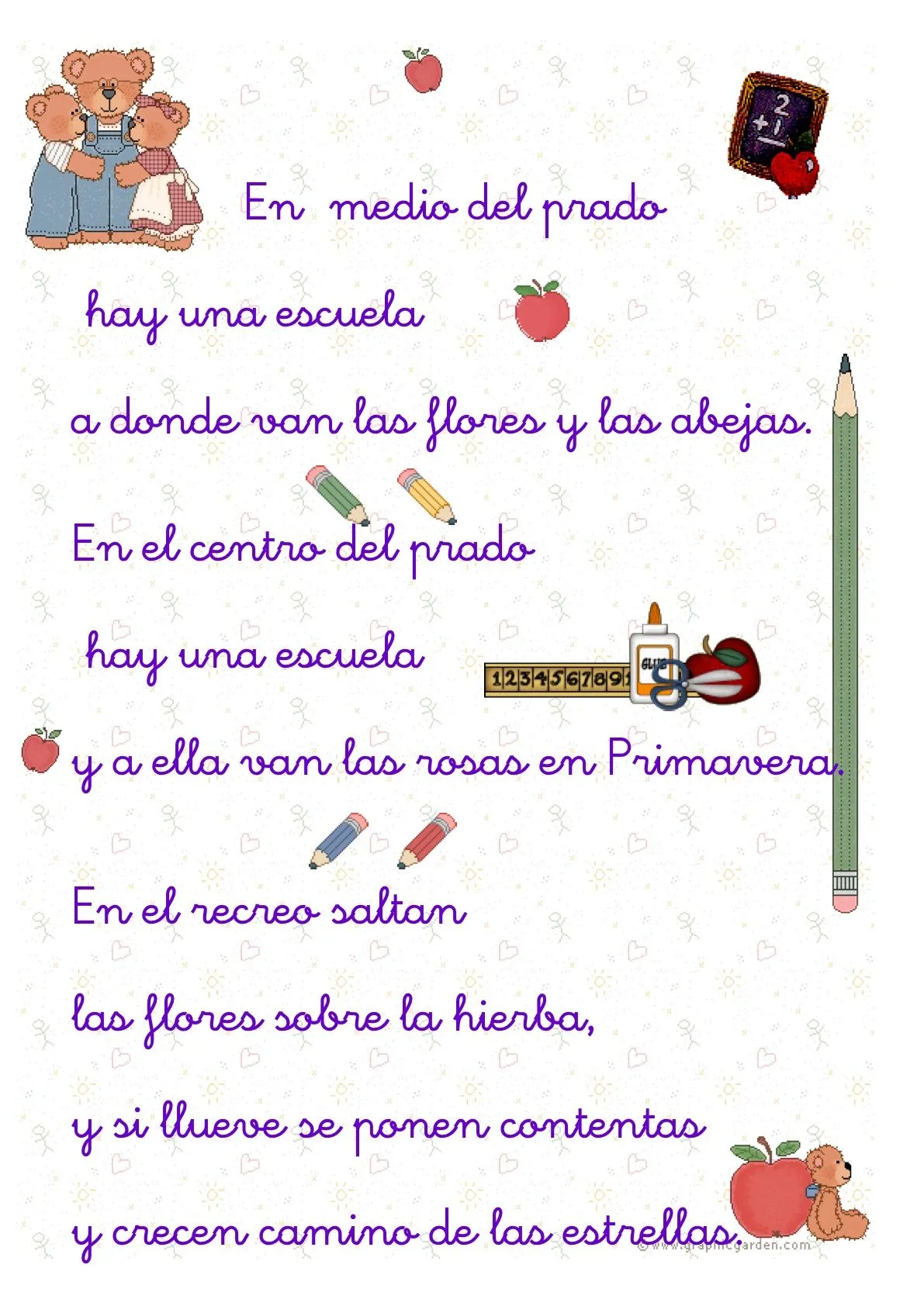 ▷ Poemas infantiles para imprimir y leer a los niños y niñas ▷ Poemas infantiles para imprimir y leer a los niños y niñas