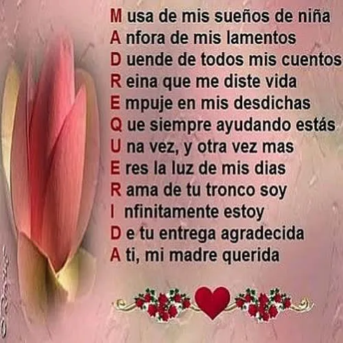 Poemas Para El Dia De La Madre Bonitas Con Imagenes - Mundo ...