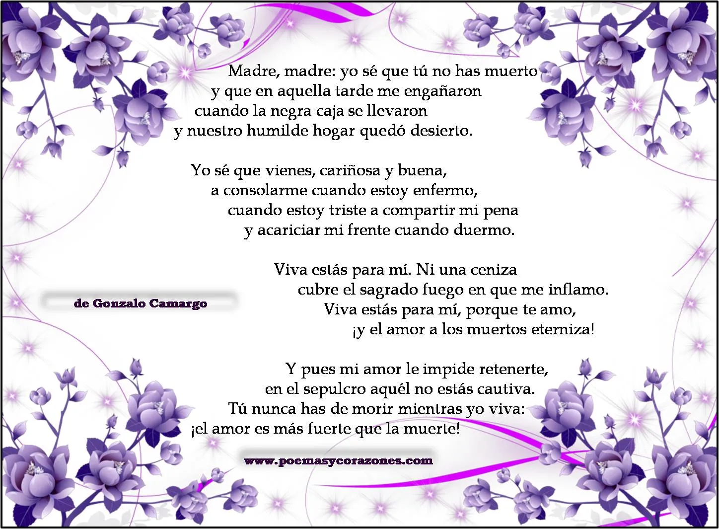 Poemas para mamas | Poemas y Corazones