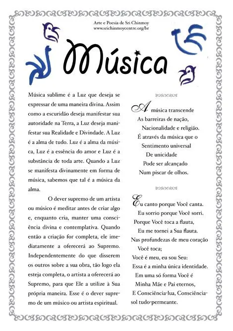 Poemas sobre Música | Poesia Divina e Poemas