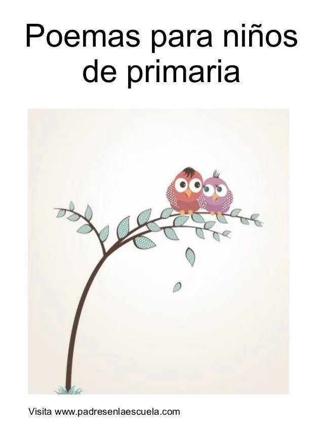 Poemas para niños de primaria