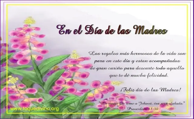 TARJETAS Y POSTALES PARA EL DIA DE LAS MADRES - Meditaciones ...