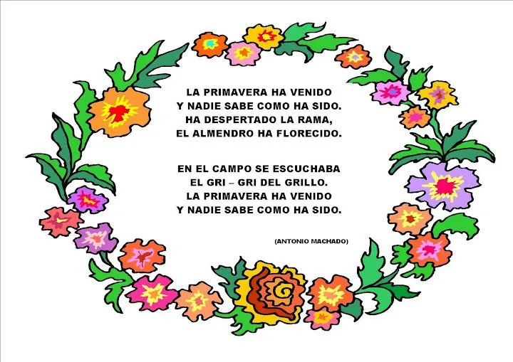 Poema ala primavera para niños - Imagui