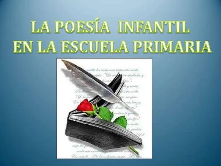 Poesía infantil en la escuela primaria