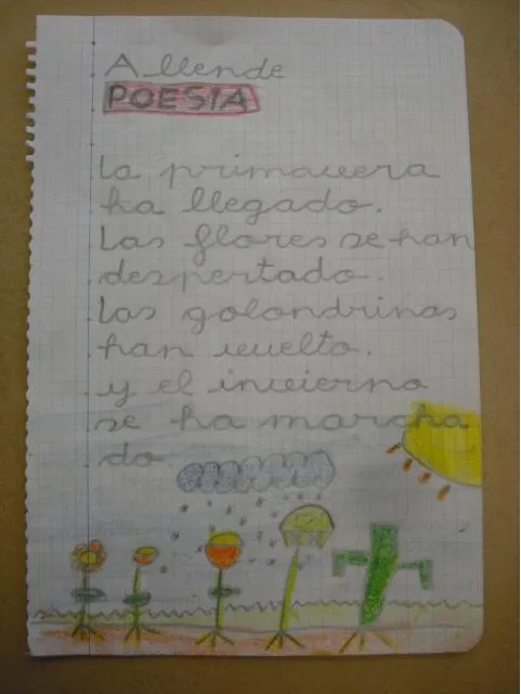 Poemas de niños de primaria - Imagui