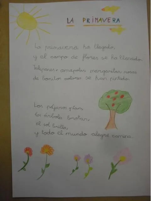Poemas creados por niños de primaria - Imagui