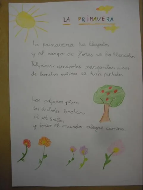 Poemas cortos para niños de primero primaria - Imagui