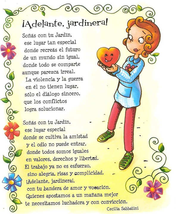 Maestra Jardinera Adelante poema