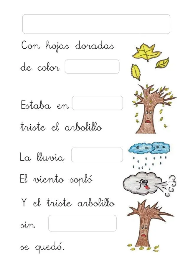 Poesia otoño para completar