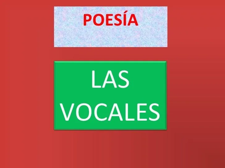 Poesía 5 vocales