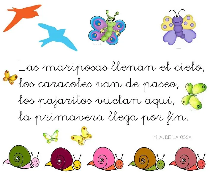 Poesía de primavera infantil - Imagui