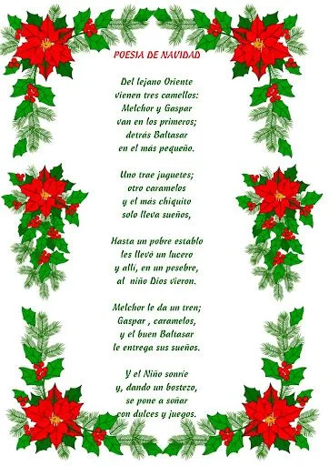 POESIAS DE NAVIDAD PARA NIÑOS